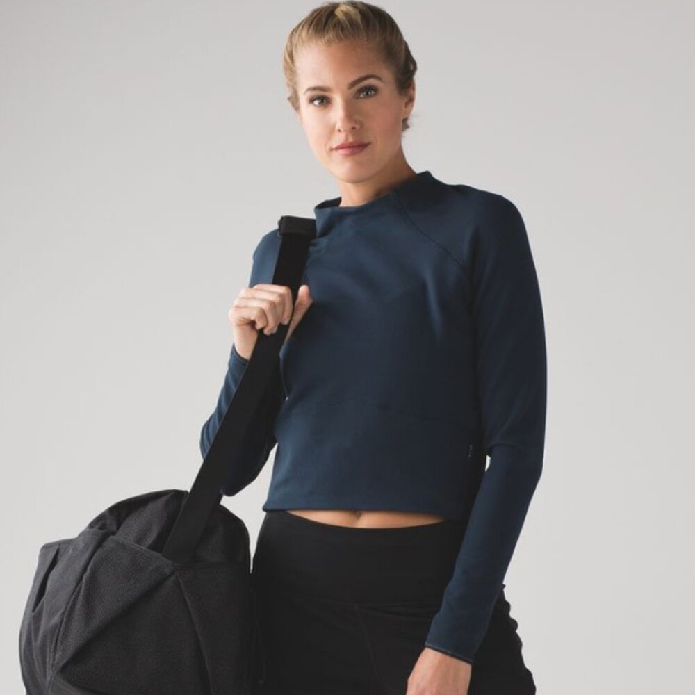 Lululemon Hill And Valley Mock Neck Nocturnal Teal 10